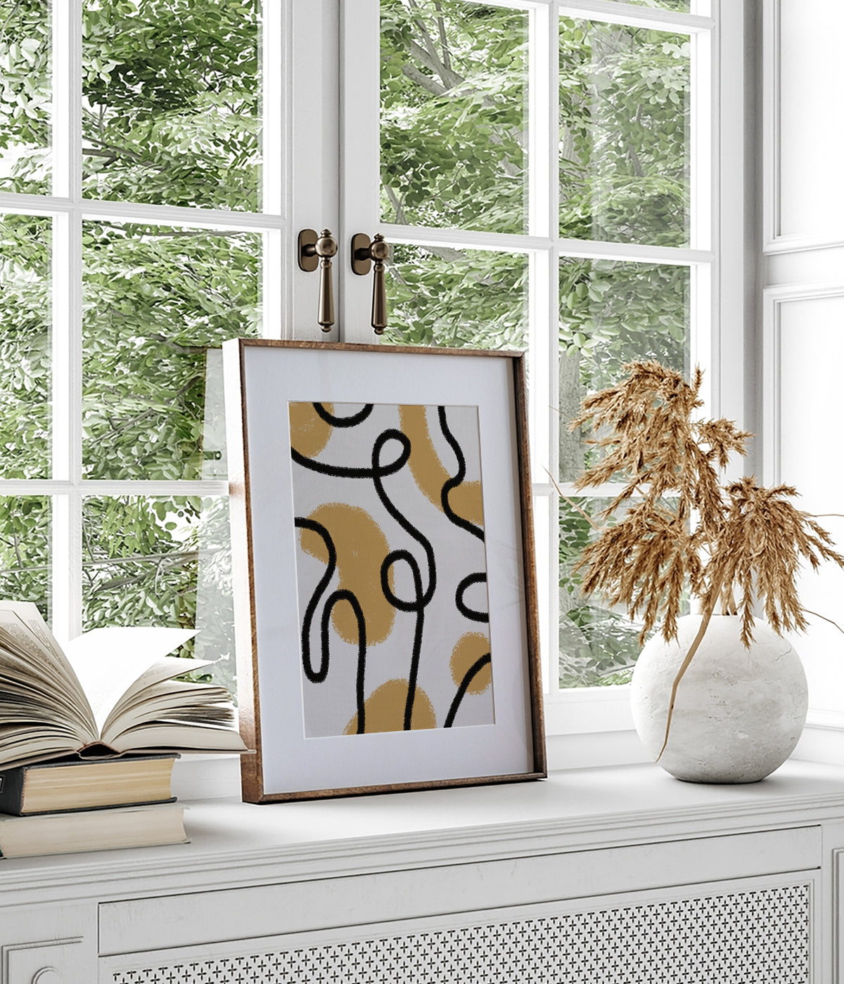 Olive Branches in Vase Print